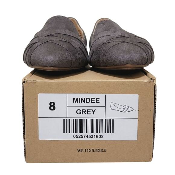 Journee Collection Women Mindee Slip On Pointed Toe Ballet Flats Size US 8 Grey - Picture 4 of 4